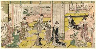 En kvinnas poesifest av Chobunsai Eishi