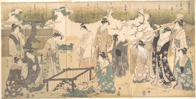 Vid Tsutsui-brunnen av Chobunsai Eishi