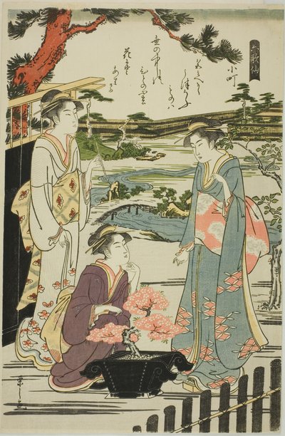 Komachi, från serien "Six Immortal Poets (Rokkasen)" av Chobunsai Eishi