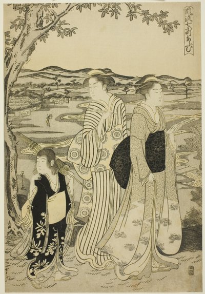 Palrot Komachi, från serien s te fashion be Seven Komachi (Fru 7 Komachi) av Chobunsai Eishi