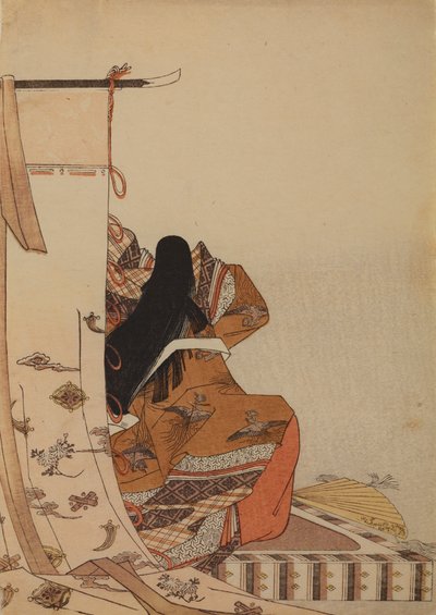 Poeten Shikishi Naishinno, ur albumet: Nishikizukuri onna sanjurokkasen ezukushi av Chobunsai Eishi