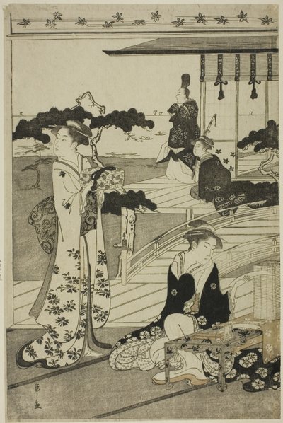 Suma, från serien "A Fashionable Parody of the Tale of Genji (Furyu yatsushi Genji)" av Chobunsai Eishi