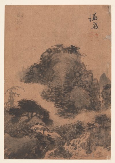 Landskap (albumblad) av Chong Son