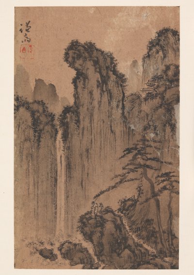 Landskap (albumblad) av Chong Son