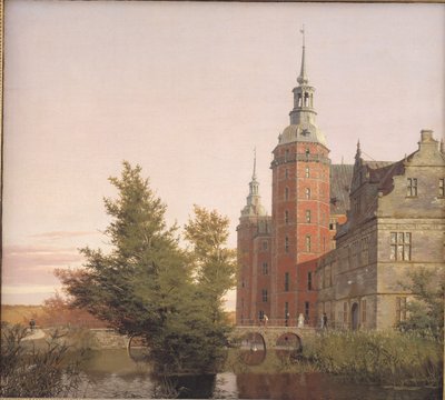 Frederiksborgs slott sett från nordväst av Christen Købke