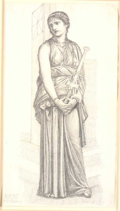 Medea med svärd i hand, helfigur av Christen Købke