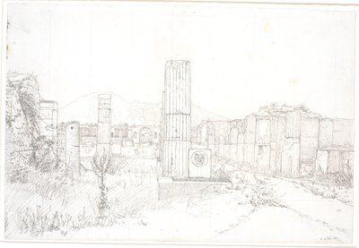 En del av forumet i Pompeji av Christen Købke
