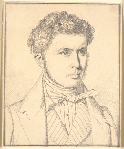 Porträtt av konstnärens bror, H.P.N. Købke (1812-39) av Christen Købke