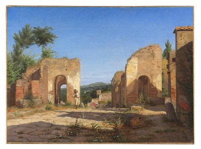 Port i Via Sepulcralis i Pompeji av Christen Købke