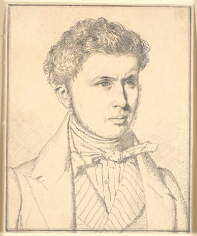 Porträtt av konstnärens bror, H.P.N. Købke (1812-39) av Christen Købke