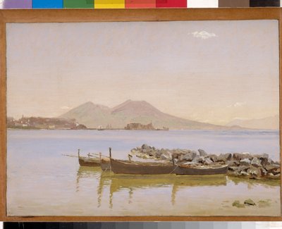 Neapelbukten med Vesuvius i bakgrunden av Christen Købke