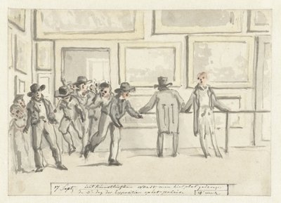 Besökare på konstutställningen i Amsterdam 1808 av Christiaan Andriessen