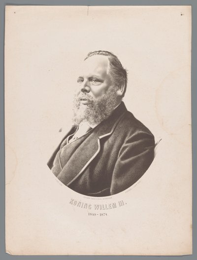 Porträtt av William III av Nederländerna Kung Vilhelm III 1849-1874 (titel på objekt) av Christiaan Bos