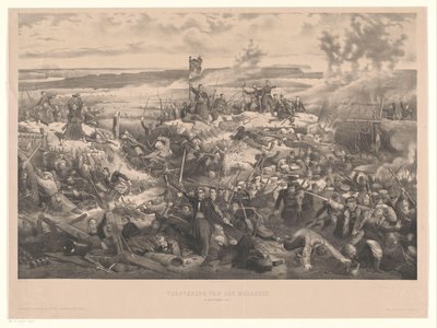 Slaget vid Malachov Erövringen av Malakoff. 8 september 1855 (titel på objekt) av Christiaan Bos