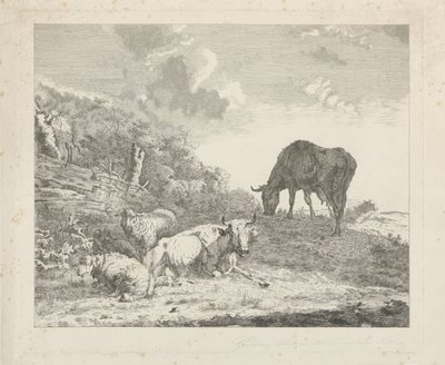 Landskap med boskap av Christiaan Godfried Schutze van Houten