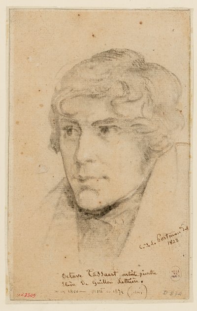 Porträtt av Octave Tassaert av Christiaan Julius Lodewijk Portman