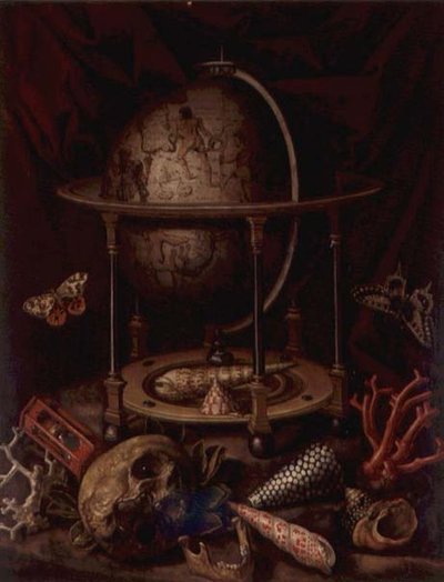 Vanitas stilleben (olja på duk) av Christiaan Luykx or Luycks