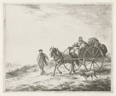 Bondens vagn med last av Christiaan Wilhelmus Moorrees