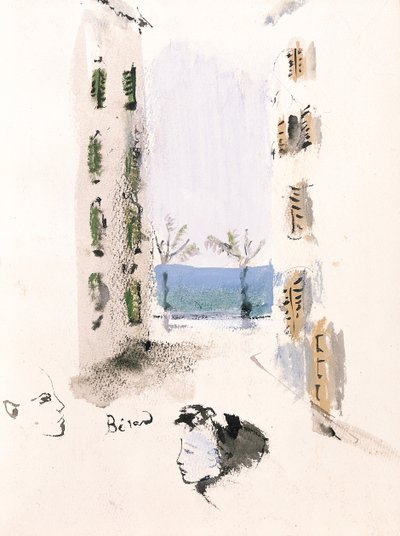 Illustration från "One Thousand Regrets", av Elsa Triolet av Christian Bérard
