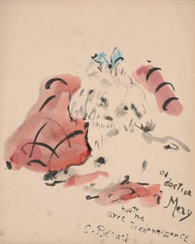 Petit chien (recto) (oljepastell, akvarell, pensel och tusch på papper) av Christian Bérard