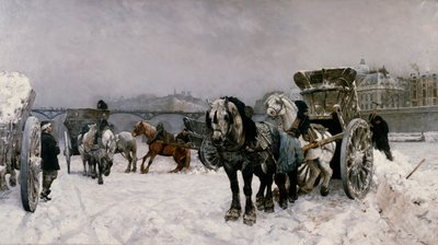 Kör snö på Seine av Christian Eriksen Skredsvig