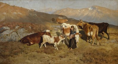 Home from Summer Pasture (olja på duk) av Christian Eriksen Skredsvig