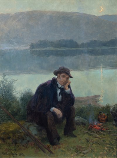 Joergen Moe på fisketur av Christian Eriksen Skredsvig