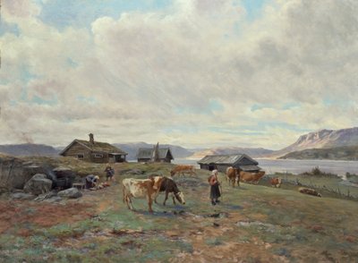 Morgonstämning på Holmvassbu av Christian Eriksen Skredsvig