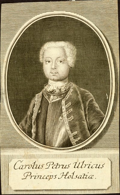 Porträtt av hertig Karl Peter Ulrich av Holstein-Gottorp 1728-1762, 1734. av Christian Friedrich Fritzsch