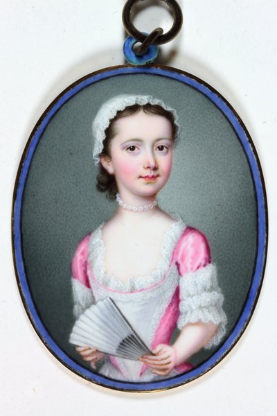 Lady Henrietta Cavendish Bentinck, senare grevinna av Stamford, 1741 (emalj) av Christian Friedrich Zincke