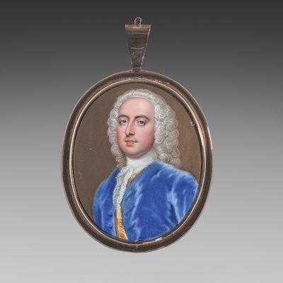 Porträtt av en man av Christian Friedrich Zincke