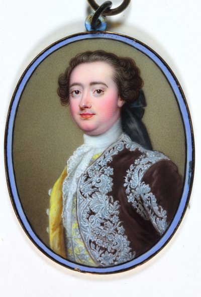 William Bentinck, 2:e hertig av Portland (emalj) av Christian Friedrich Zincke