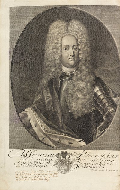 Porträtt av prins George Albert av Östfrisland 1690-1734, 1720. av Christian Fritzsch