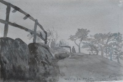 A Long Climb, 2015 (akvarell på papper) av Christian Furr