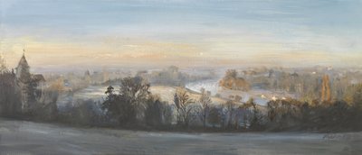 Blue Sunday Winter Morning- Richmond Hill, 2013 (olja på duk) av Christian Furr
