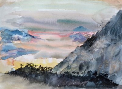 Colour Sea, 2015 (akvarell på papper) av Christian Furr