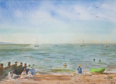 Whitstable Green Sea, 2016 (akvarell) av Christian Furr