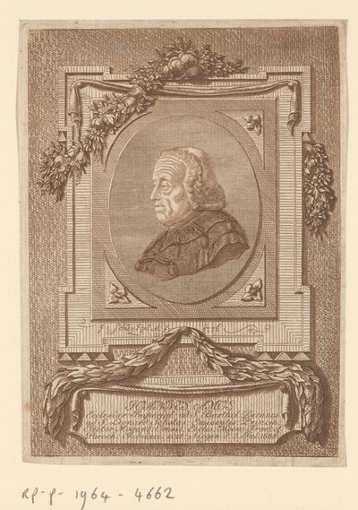Porträtt av Johann Baptist Amos av Christian Georg Schütz (I)