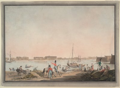 Utsikt över St. Petersburg från Neva, 1808 av Christian Gottlieb Hammer