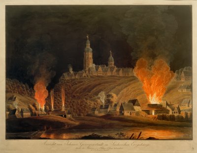 Utsikt över Johanngeorgenstadt av Christian Johann Oldendorp