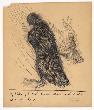 Illustrationsutkast till berättelsen om en mamma av Christian Kongstad Petersen