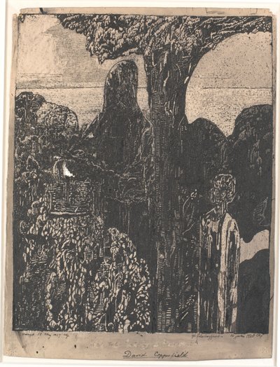 Besöker sin moster, Miss Betsey Trotwood, Dover. av Christian Kongstad Petersen