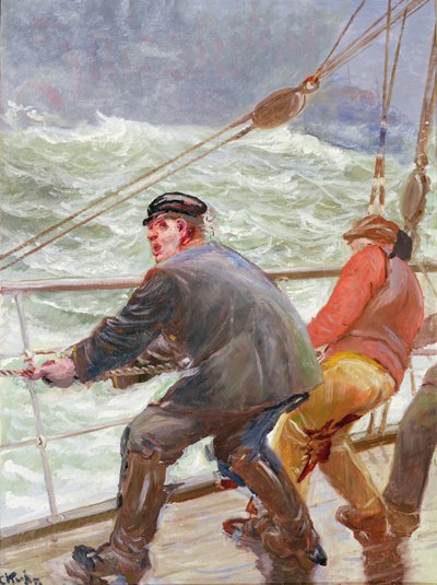 Haul windward (olja på duk) av Christian Krohg