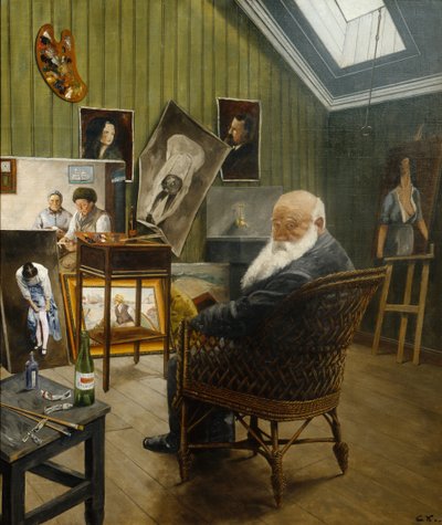 Självporträtt av Christian Krohg