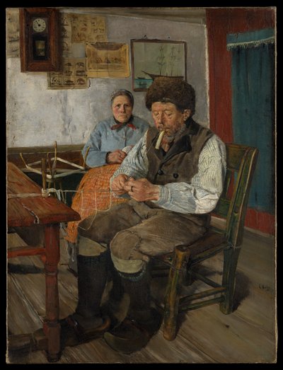 The Net Mender (Garnbindare) av Christian Krohg