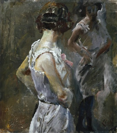 The Toilet (olja på duk) av Christian Krohg