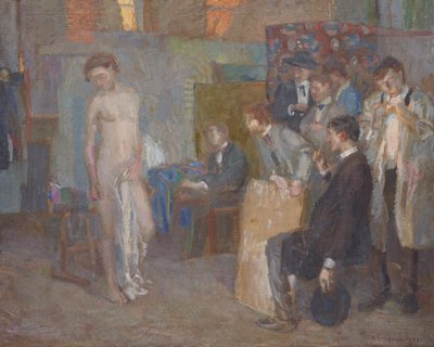 Atelierszene av Christian Landenberger