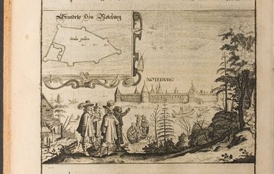 Nöteborg Illustration från resor till den store hertigen av Muscovy och kungen av Persien av Adam Ol av Christian Lorenzen Rothgiesser