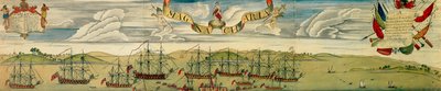 A Perspective View of Blockade of Boston Harbour, c.1768 (wc på papper) av Christian Remick