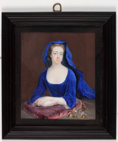 Lady Henrietta Cavendish Holles Harley (akvarell på elfenben) av Christian Richter